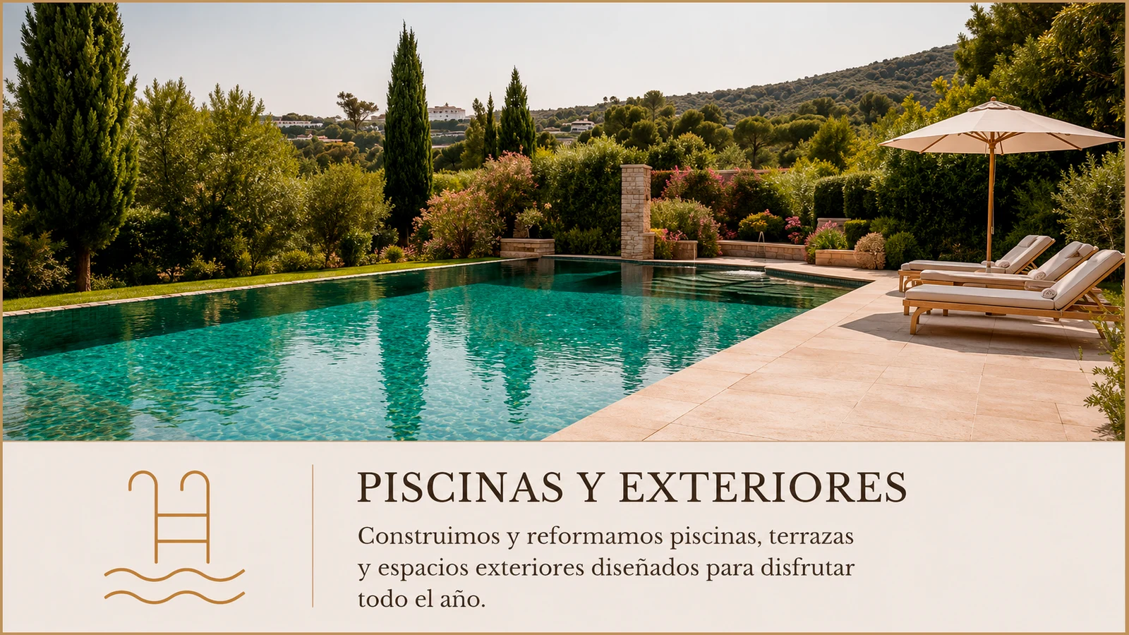 Piscinas y exteriores
